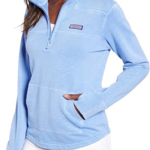 Vineyard Vines Tops - EUC Vineyard Vines Heather Blue 1/4 Zip Long Sleeve Pullover Size M 100% Cotton